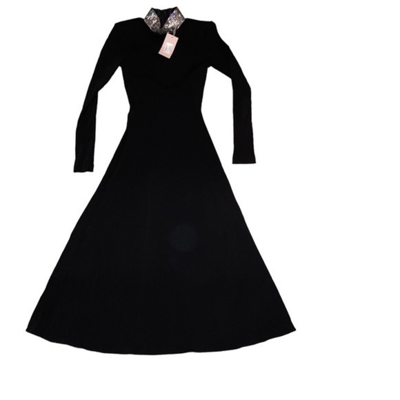 Christopher Kane black ribbed jersey dress with crystals NEW nwt made in Italy - Picture 7 of 13